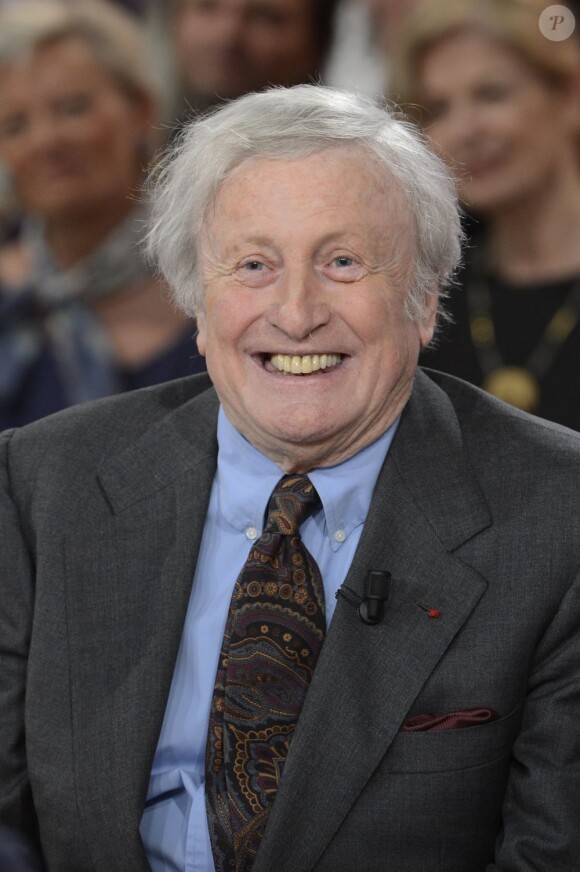 Claude Rich - Enregistrement de l'émission "Vivement Dimanche" consacrée à Jean-Paul Belmondo à Paris le 10 avril 2013, diffusion le 14 avril.
