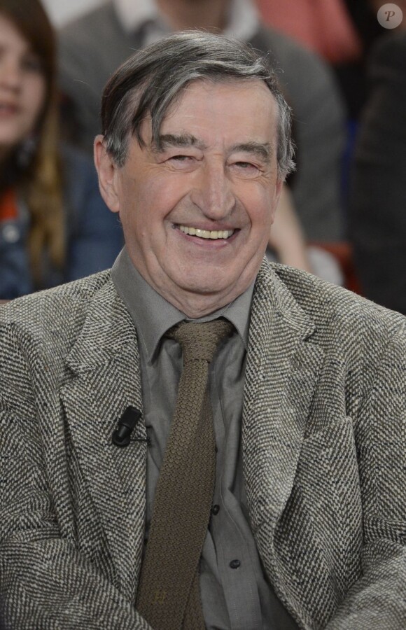 Pierre Vernier - Enregistrement de l'émission "Vivement Dimanche" consacrée à Jean-Paul Belmondo à Paris le 10 avril 2013, diffusion le 14 avril.