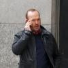 Michael Keaton, ici sur le tournage de Birdman d'Alejandro Gonzalez Inarritu dans le Midtown Manhattan, New York, le 1er avril 2013, se frottera bientôt à la justice.