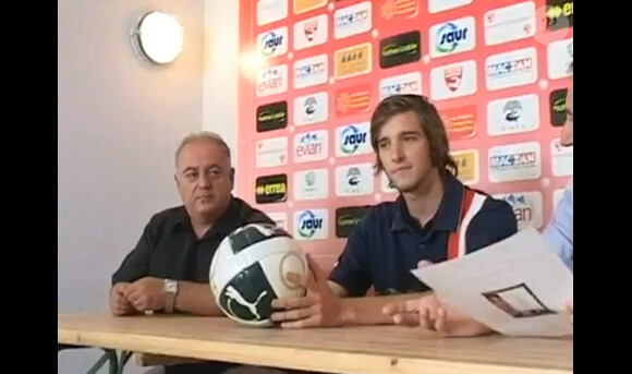 Paul-Noël Ettori, fils de Jean-Luc Ettori et amoureux de Pauline Ducruet depuis 2011, lors de son arrivée au club de football de Nîmes en 2010.
