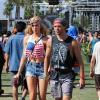 Ireland Baldwin et son boyfriend Slater Trout au Festival Coachella à Indio, le 12 avril 2013
