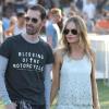 Kate Bosworth et son compagnon Michael Polish, lookés et amoureux, au Festival de Coachella à Indio le 12 avril 2013