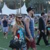 Paris Hilton et son petit ami River Viiperi arrivent à Indio pour le Festival de Coachella, le 12 avril 2013