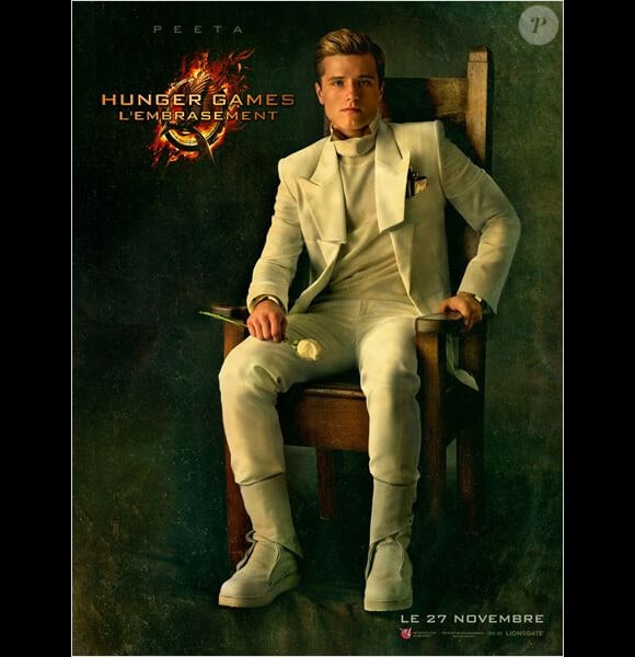 Affiche du film Hunger Games 2 : sous-titré, L'Embrasement avec Josh Hutcherson
