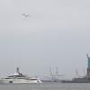 Exclusif - Eclipse, le yacht de Roman Abramovich dans les eaux de New York le 1er avril 2013