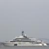 Exclusif - Eclipse, le yacht de Roman Abramovich dans les eaux de New York le 1er avril 2013