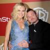 Malin Akerman enceinte et son mari Roberto Zincone lors d'une after party des Golden Globes le 13 janvier 2013 à Los Angeles.