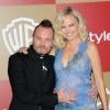 Malin Akerman enceinte et son mari Roberto Zincone lors d'une after party des Golden Globes le 13 janvier 2013 à Los Angeles.