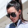 Kim Kardashian, sportive motivée, arrive aux Tracy Anderson Studios à Los Angeles. Le 16 avril 2013.