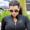 Kim Kardashian à son arrivée aux Tracy Anderson Studios à Los Angeles, le 14 avril 2013.