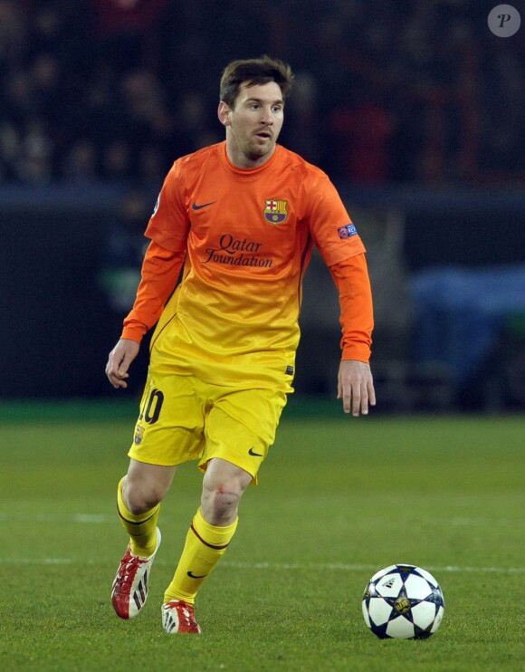 Lionel Messi au Parc des Princes à Paris, le 2 avril 2013.
