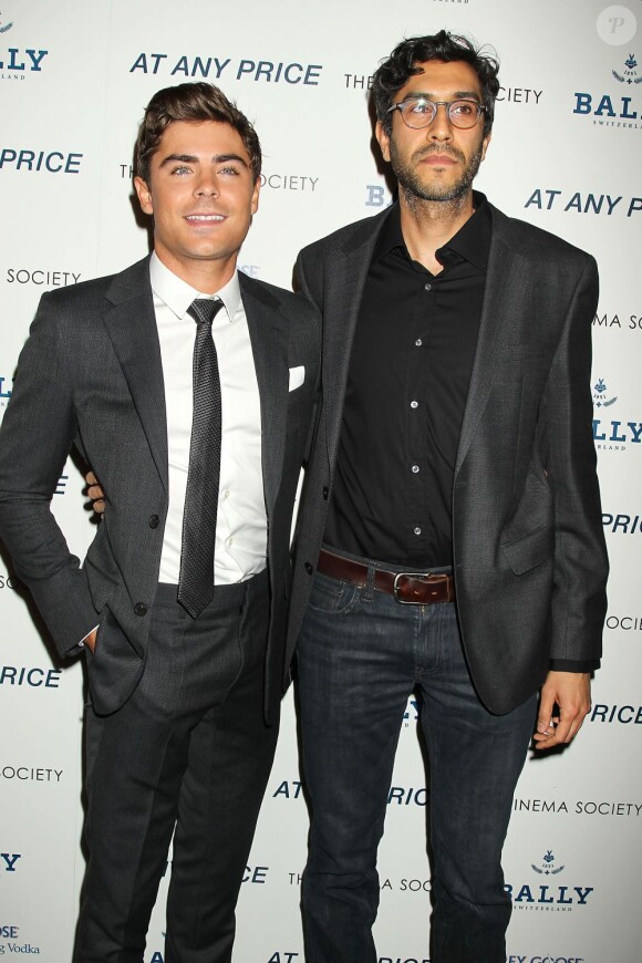 Zac Efron et le réalisateur Ramin Bahrani à la projection du film At Any Price à New York le 18 avril 2013.
