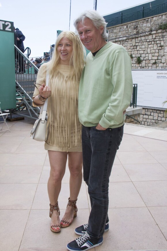 Bjorn Borg and sa femme au Rolex Masters de Monte-Carlo le 20 avril 2013