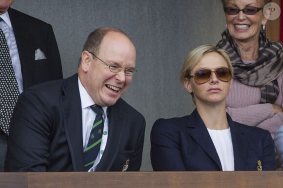 Le prince Albert et la princesse Charlene de Monaco au Rolex Masters de Monte-Carlo le 20 avril 2013