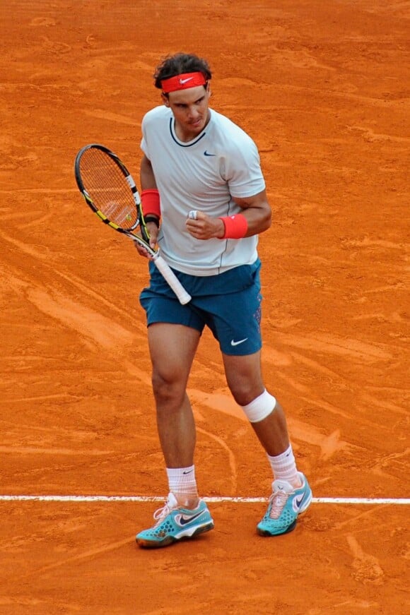 Rafael Nadal a triomphé de Jo-Wilfried Tsonga en demi-finale du Rolex Masters de Monte-Carlo le 20 avril 2013