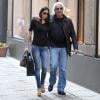 Flavio Briatore et sa femme Elisabetta Gregoraci à Milan le 18 avril 2013