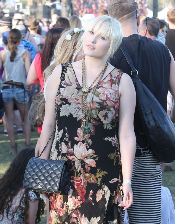 Hayley Hasselhoff au festival de musique de Coachella, le 19 avril 2013