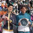  Le prince Albert et la princesse Charlene de Monaco assistaient le 21 avril 2013 à la finale du Rolex Masters de Monte-Carlo opposant Rafael Nadal et Novak Djokovic. Victorieux, le Serbe a eu droit à une chaleureuse étreinte de Charlene et s'est vu remettre le trophée du tournoi par le prince Albert. 