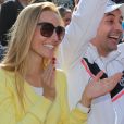  Jelena Ristic, compagne de Novak Djokovic, heureuse du triomphe de son chéri le 21 avril 2013 en finale du Rolex Masters de Monte-Carlo face à Rafael Nadal. 