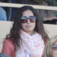  Xisca Perello, compagne de Rafael Nadal, dépitée de voir son chéri s'incliner face à Novak Djokovic le 21 avril 2013 en finale du Rolex Masters de Monte-Carlo. 