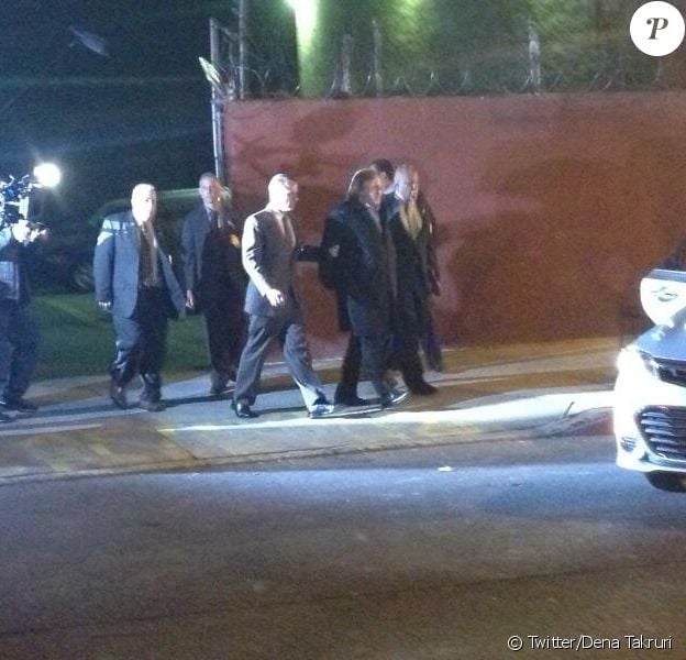 La journaliste Dena Takruri poste un image du tournage du film inspiré de l'affaire DSK avec Gérard Depardieu à New York le 19 avril 2013