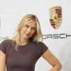 Maria Sharapova, nouvelle ambassadrice de la marque Porsche, lors d'une conférence de presse donnée au musée Porsche de Stuttgart le 22 avril 2013