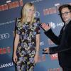 Robert Downey Jr. et Gwyneth Paltrow lors de l'avant-première à Paris le 14 avril 2013 du film Iron Man 3