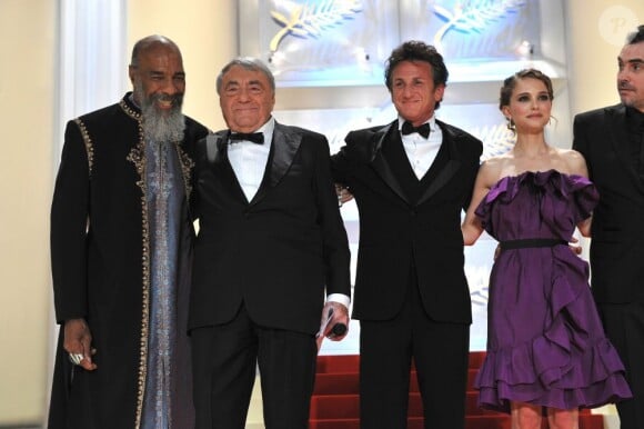 Richie Havens, Claude Lanzmann, Sean Penn et Natalie Portman à Cannes, le 14 mai 2008.