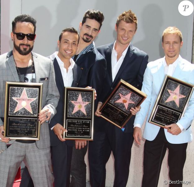 Les Backstreet Boys reçoivent leur étoile sur le Walk Of Fame à Hollywood, le 22 avril 2013.