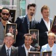 Les membres de Backstreet Boys reçoivent leur étoile sur le Walk Of Fame à Hollywood, le 22 avril 2013