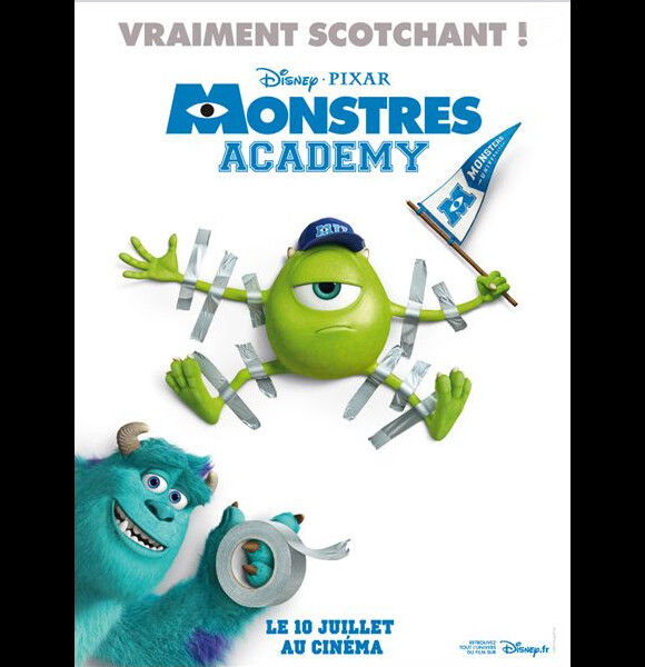 Affiche du film d'animation Monstres Academy (Monsters University), en salles le 10 juillet