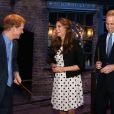  Kate Middleton, le prince William et le prince Harry inauguraient le 26 avril 2013 les studios de la Warner Bros dans le Hertfordshire. William et Harry étaient comme des gamins avec la panoplie de Batman The Dark Knight et de Harry Potter ! 