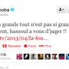 Booba poste la supposée sextape de La Fouine sur Twitter le 28 avril 2013.