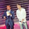 Nikos Aliagas et Grégory Lemarchal à l'époque de la Star Academy 4