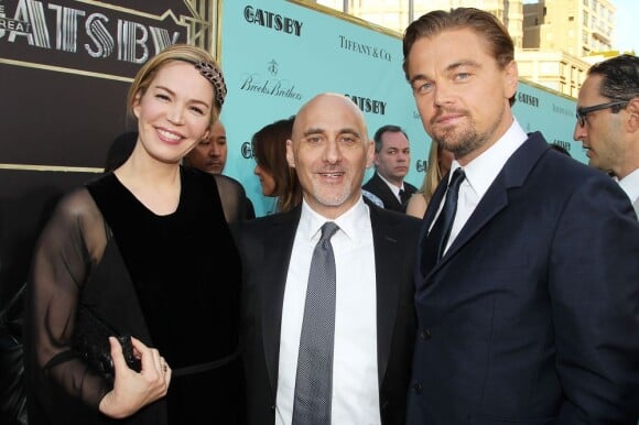 Nicole Robinov, Jeff Robinov, Leonardo DiCaprio à la première mondiale de Gatsby le Magnifique au Lincoln Center de New York City, le 1er mai 2013.