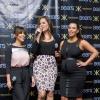 Kourtney, Khloé et Kim Kardashian célèbrent le lancement de leur Kardashian Kollection au centre commercial Sears à Houston. Le 4 mai 2013.