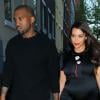 Kanye West et Kim Kardashian se rendent main dans la main chez Anna Wintour pour dîner en vue du gala du Costume Institute. New York, le 5 mai 2013.