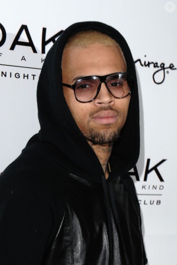 Chris Brown fête son 24e anniversaire dans la boîte de nuit 1 OAK dans l'hôtel-casino The Mirage. Las Vegas, le 4 mai 2013.