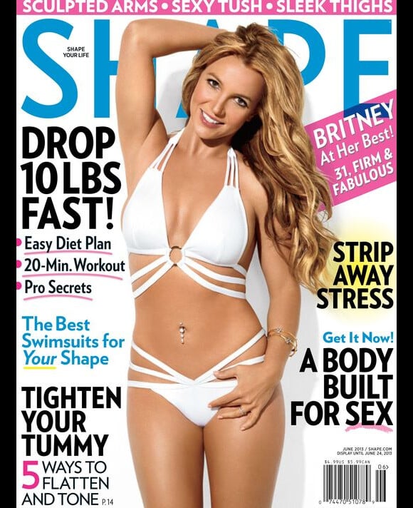 Britney Spears en couverture du Shape Magazine pour le mois de juin 2013.