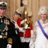 Camilla Parker Bowles prenait part pour la première fois à l'inauguration du Parlement par la reine Elizabeth II, le 8 mai 2013 à Westminster, accompagnant le prince Charles, présent à ce rituel pour la première fois en 17 ans.