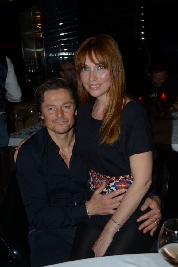 Exclusif - Daniel Bravo et sa femme Eva à la soirée "Les filles de Paris" mis en place par Jean-Roch à la Gioia à Paris, le 7 mai 2013.