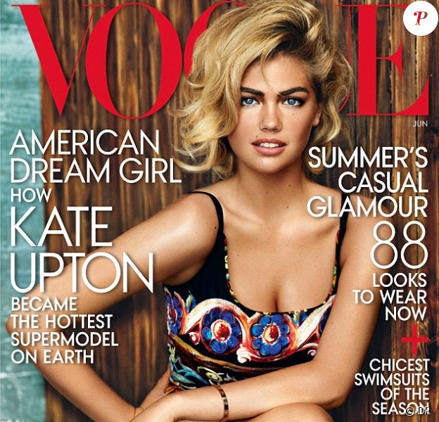 Kate Upton sur la couverture de Vogue US