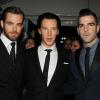 Chris Pine, Benedict Cumberbatch et Zachary Quinto pendant la première de Star Trek Into Darkness au AMC Loews Lincoln Square de New York le 9 mai 2013.