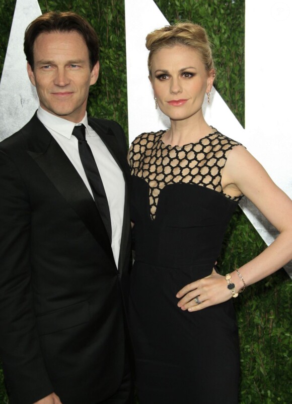 Stephen Moyer et Anna Paquin à la soirée Vanity Fair pour les Oscars à Los Angeles, le 24 février 2013. 
