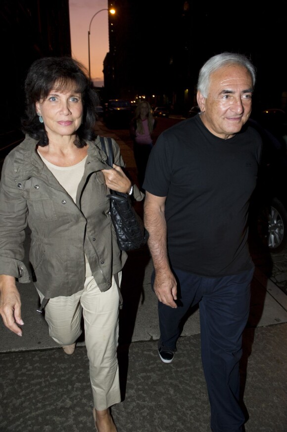 Dominique Strauss-Kahn et Anne Sinclair à New York, le 25 août 2011.