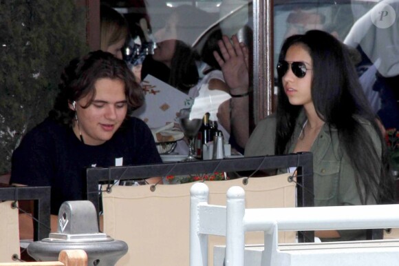 Prince Jackson et sa chérie Remi Alfalah, sont allés au restaurant Il Pastaio de Beverly Hills, 17 mai 2013.