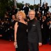 Steven Spielberg et sa femme Kate Capshaw lors de la montée des marches du Festival de Cannes le 18 mai 2013