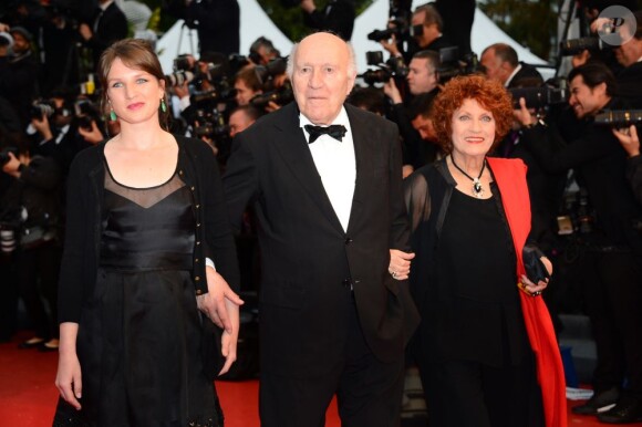 Michel Piccoli, Andréa Ferréol alors de la montée des marches du Festival de Cannes le 18 mai 2013