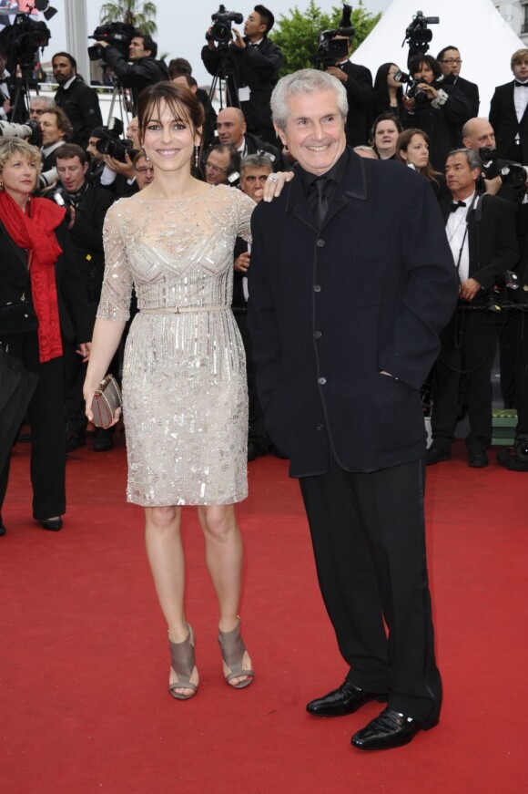 Claude Lelouch, Audrey Dana lors de la montée des marches du Festival de Cannes le 18 mai 2013