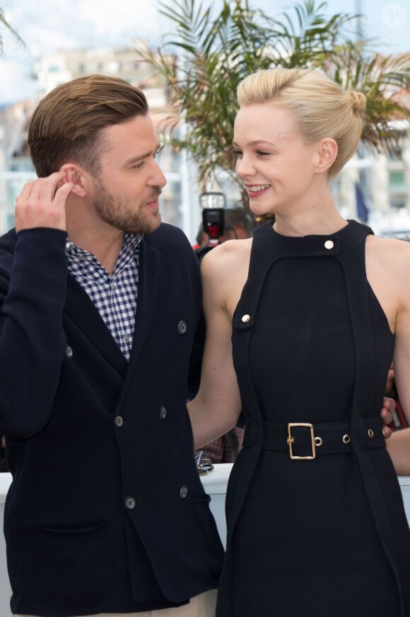 Justin Timberlake et Carey Mulligan lors du photocall du film "Inside Llewyn Davis" lors du 66e festival du film de Cannes le 19 mai 2013
